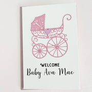 Personalised New Baby Girl Card The Paper Angel 