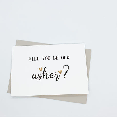 Wedding Usher Proposal Card The Paper Angel