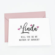Matron of Honour Proposal Card Personalised The Paper Angel