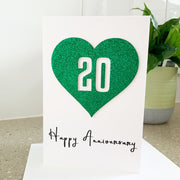 20th Wedding Anniversary Card The Paper Angel