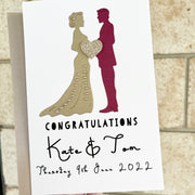 Maroon and Gold Wedding Card The Paper Angel 