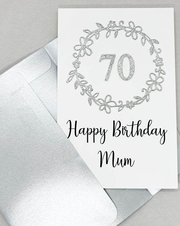 70th Birthday Card Female The Paper Angel