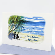 Beach Engagement Personalised Card The Paper Angel