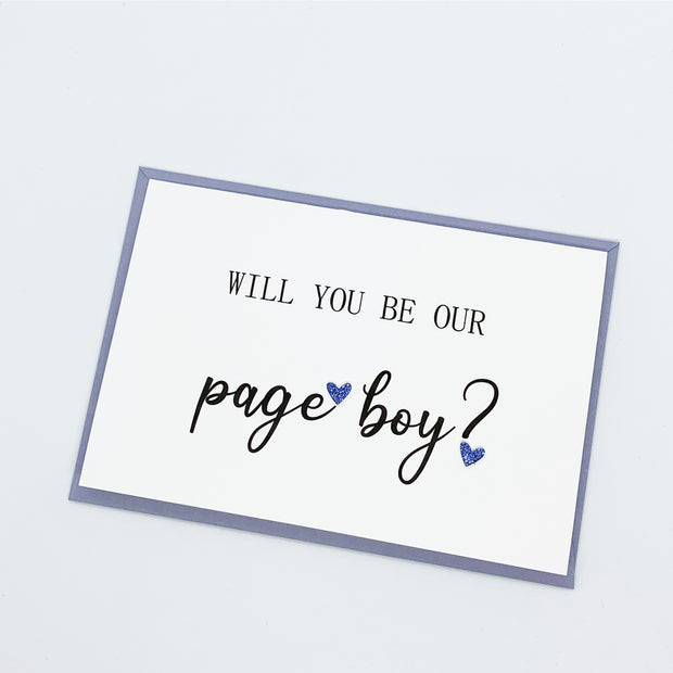 Page Boy Proposal Card Handmade The Paper Angel